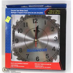 COLLECTORS EDITION MASTERCRAFT SAW BLADE CLOCK