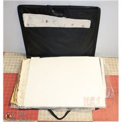LARGE ART BAG FULL OF PRINTS, PAPER AND MORE