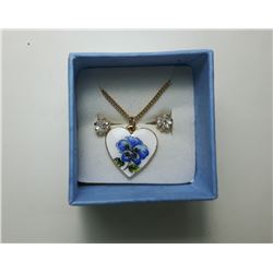 2 - PANSY HEART PENDANT