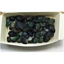 2) NATURAL GREEN BRAZILIAN EMERALDS