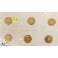 6 CANADIAN 1967 CENTENNIAL  SEALED TOKENS