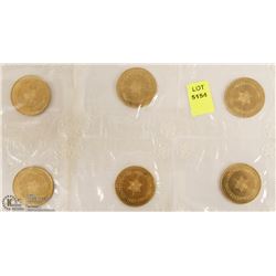 6 CANADIAN 1967 CENTENNIAL  SEALED TOKENS