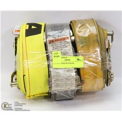 SET OF 3 TRAILER STRAPS.