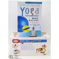 YOGA BALL BALLOON AND BODY BALL STAND.