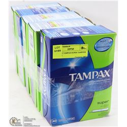LOT OF 5 TAMPAX SUPER TAMPONS 40 EACH.