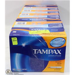 LOT OF 7 TAMPAX SUPER PLUS TAMPONS 40 EACH.