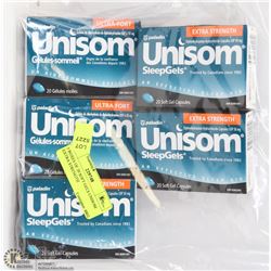 5 BOXES OF 20 SOFT GELS UNISOM EXTRA STRENGTH