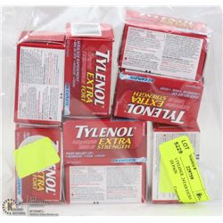 LOT OF 8 TYLENOL 24TAB EXTRA STRENGTH PAIN