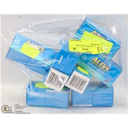 8 BOXES OF ASST ALEVE PAIN RELIEVERS