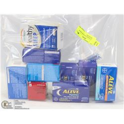 BAG OF ASSORTED SLEEP AIDS & PAIN RELIEVERS