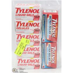 BAG OF TYLENOL INCL ULTRA FAST RELIEF AND LIQUID