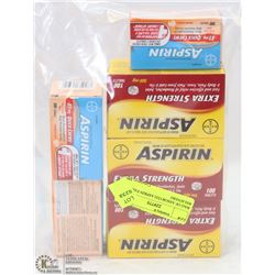 BAG OF ASSORTED ASPRIN PAIN RELIEVERS