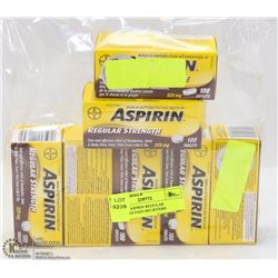 LOT OF 7 ASPRIN REGULAR STRENGTH PAIN RELIEVERS