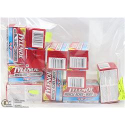 LOT OF 11 TYLENOL MUSCLE ACHES & BODY PAIN