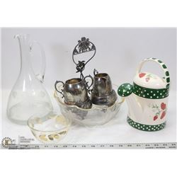 ASSORTED GLASSWARE.