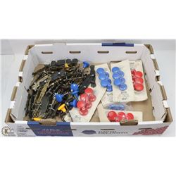 LARGE FLAT OF DOOR KNOBS, HANDLES AND MORE