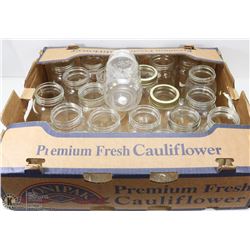 LARGE FLAT OF MASON JARS FOR PICKLING