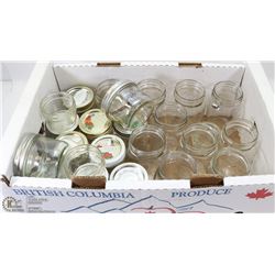 FLAT OF MISCELLANEOUS CANNING JARS