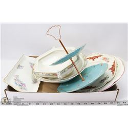 ASSORTMENT OF SERVING PLATES -ENGLAND.