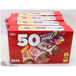 4 BOXES OF 50 NESTLE MINI BARS