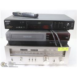 RCA PRO 4 HEAD VCR, SONY DVD, TUNER.
