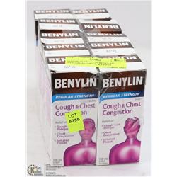 LOT OF 10 BENYLIN REGULAR STRENGTH COUGH & CHEST