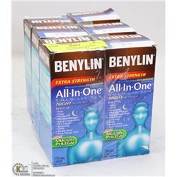LOT OF 6 BENYLIN ALL IN ONE EXTRA STRENGTH NIGHT