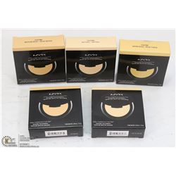 LOT OF 5 NYX POWDER FOUNDATIONS