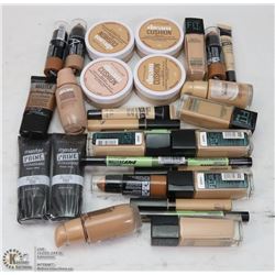 BAG OF ASSORTED FOUNDATIONS & CONCEALERS