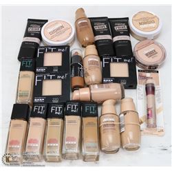 BAG OF ASSORTED FOUNDATIONS & CONCEALERS