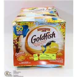 3 BOXES OF 50 SNACK SIZE GOLDFISH BAKED CRACKERS