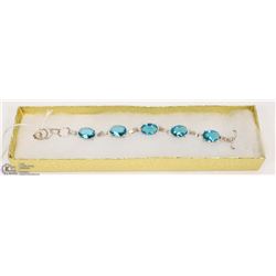 #8-SWISS BLUE TOPAZ GEMSTONE BRACELET