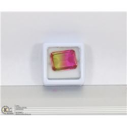 #28-MULTI-COLOR TOURMALINE EMERALD SHAPE 14.40CT