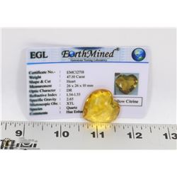 #49-YELLOW CITRINE GEMSTONE 47.10CT