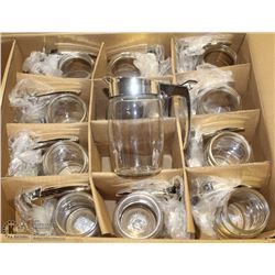 CHROME SUGAR/SYRUP DISPENSER - LOT OF 12 NEW