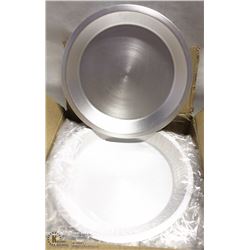 8" ALUMINUM PIE PLATES - ONE BOX OF 12 PLATES