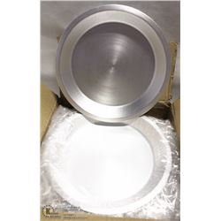 8" ALUMINUM PIE PLATES - ONE BOX OF 12 PLATES