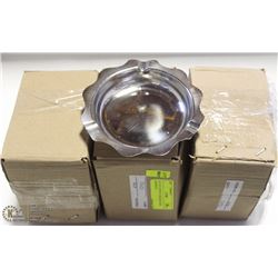 LOT OF 36 NEW STAINLESS STEEL ASHTRAYS