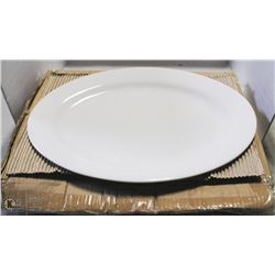 LOT OF 3 NEW 18" OVAL PLATTERS-WHITE
