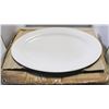 Image 1 : LOT OF 3 NEW 18" OVAL PLATTERS-WHITE