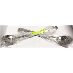 LOT OF 8 NEW ASSORTED 15" STAINLESS STEEL SPOONS