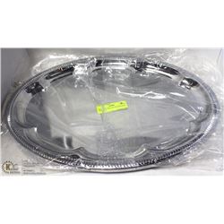 NEW OVAL TRAY 18" PLATED STEEL - LOT OF 4