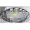 Image 1 : NEW OVAL TRAY 18" PLATED STEEL - LOT OF 4