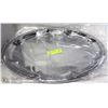 Image 1 : NEW OVAL TRAY 18" PLATED STEEL - LOT OF 4