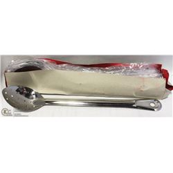 12 NEW 15" STAINLESS PERFORATED SPOONS