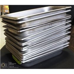 LOT OF 14 SS INSERTS 1/4 SIZE 4" DEEP