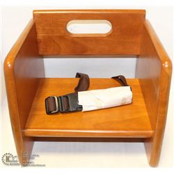 NEW TABLECRAFT WALNUT BOOSTER SEAT