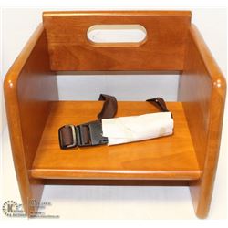 NEW TABLECRAFT WALNUT BOOSTER SEAT