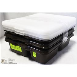 CAMBRO 3 COMPARTMENT MEAL TRAY - LOT OF 3 -NEW