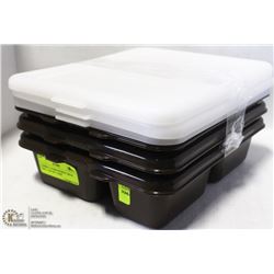 CAMBRO 3 COMPARTMENT MEAL TRAY - LOT OF 3 -NEW